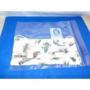 USA Made Cotton Pleated Adult 1-SZ Face Mask Fishing Lures Mask Fish Hook